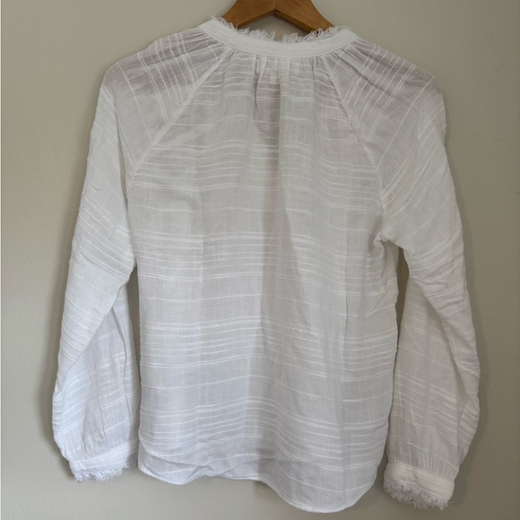 Anthropologie NWOT Cloth & Stone Linen Blend White Peasant Blouse - Picture 10 of 10